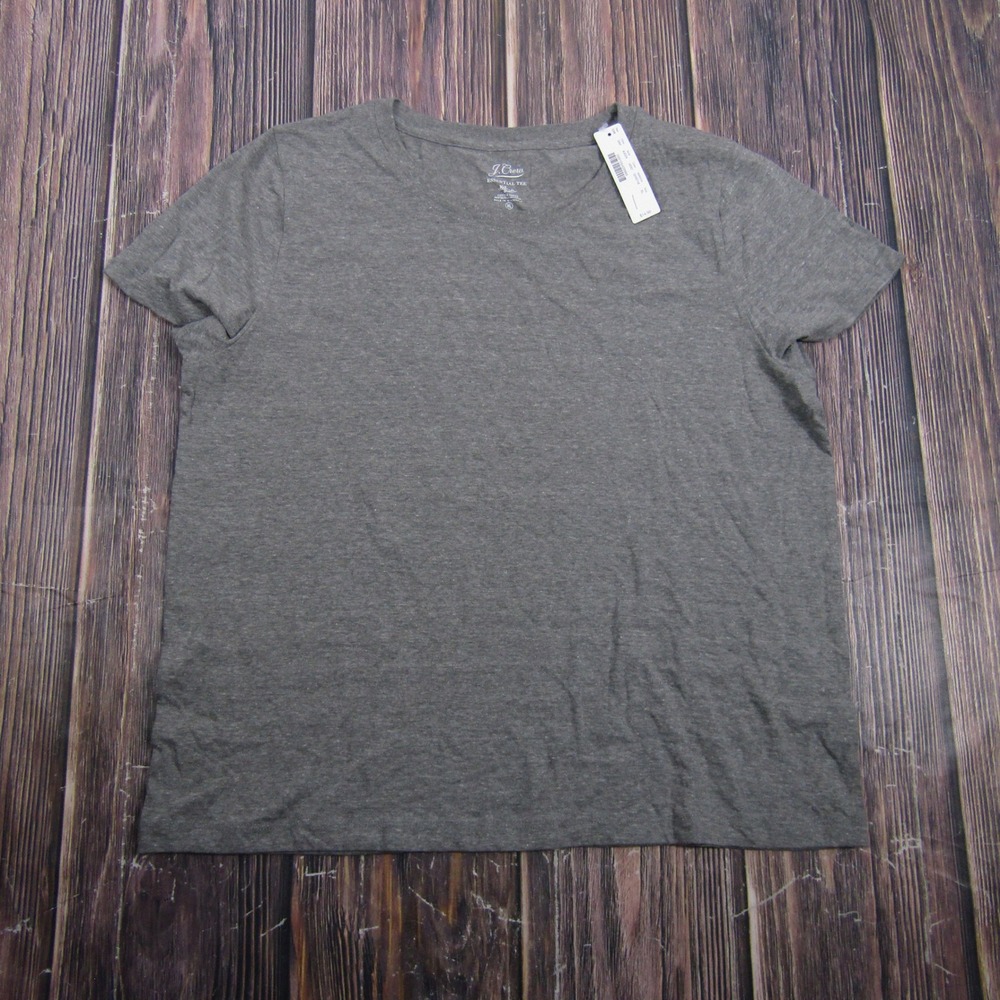 J.Crew Essential Tee Men XL Gray Short Sleeve Cotton Blend K4224